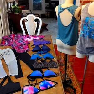 VS PINK sport bra bralette leggings pajamas tank clothing lot S/M